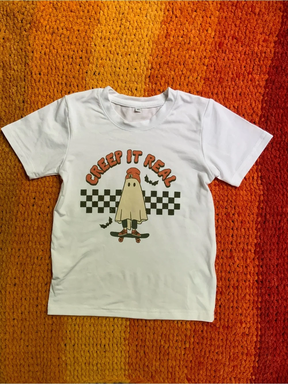 Kids' White 'Creep It Real' Graphic T-Shirt